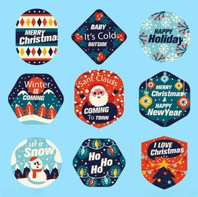 圣诞主题可爱装饰贴纸