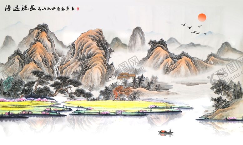 编号：10384206301743078090【酷图网】源文件下载-山水画