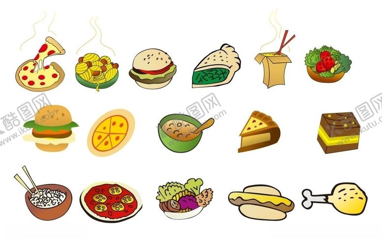 编号：14138209291710282044【酷图网】源文件下载-矢量卡通食物