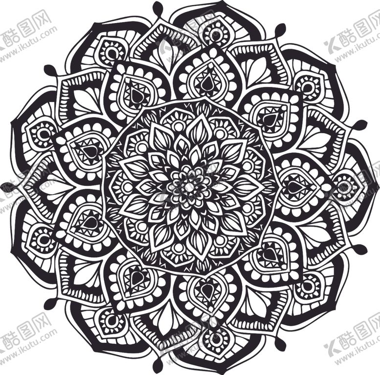 编号：71099109192213453315【酷图网】源文件下载-曼陀罗花纹