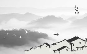水墨背景墙
