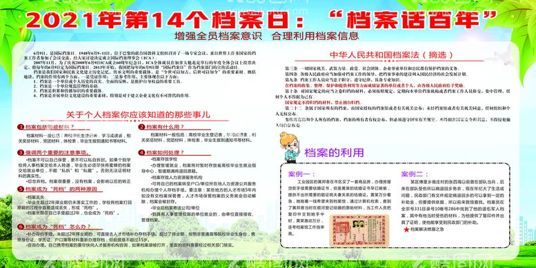 编号：18592612271051402410【酷图网】源文件下载-档案日 展板