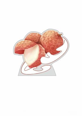新鲜荔枝果肉诱人展示