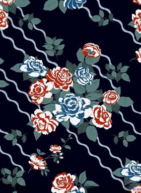 玫瑰花数码设计豹纹