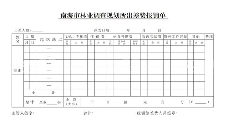 编号：43889111161330577048【酷图网】源文件下载-出差报销单