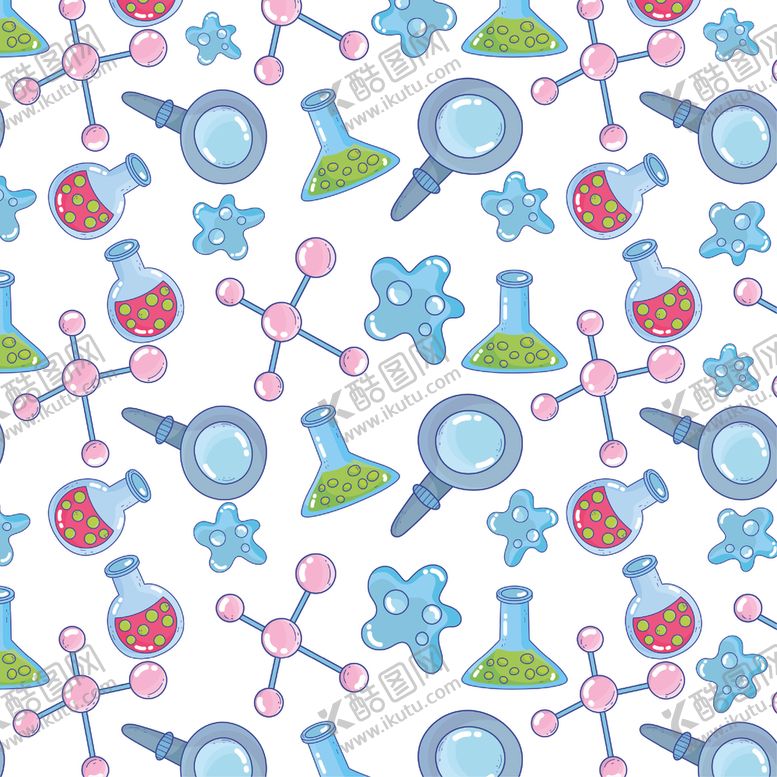 编号：69667110030540151548【酷图网】源文件下载-卡通化学实验器皿