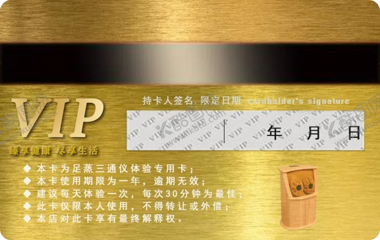 编号：50626006280437345422【酷图网】源文件下载-VIP金色会员卡反面