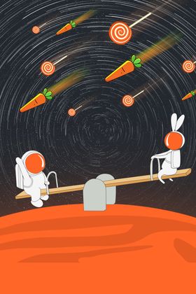 新中式宇航员流星宇宙玄关装饰画