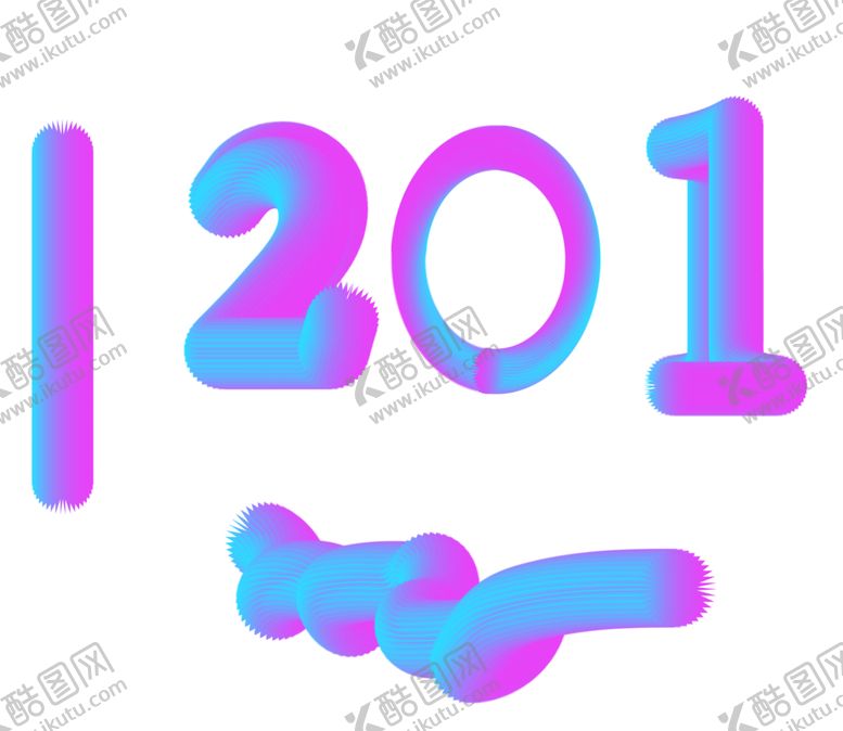 编号：37967110052116158319【酷图网】源文件下载-渐变数字