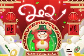 手绘牛年国潮牛年