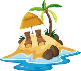 夏季沙滩太阳伞png