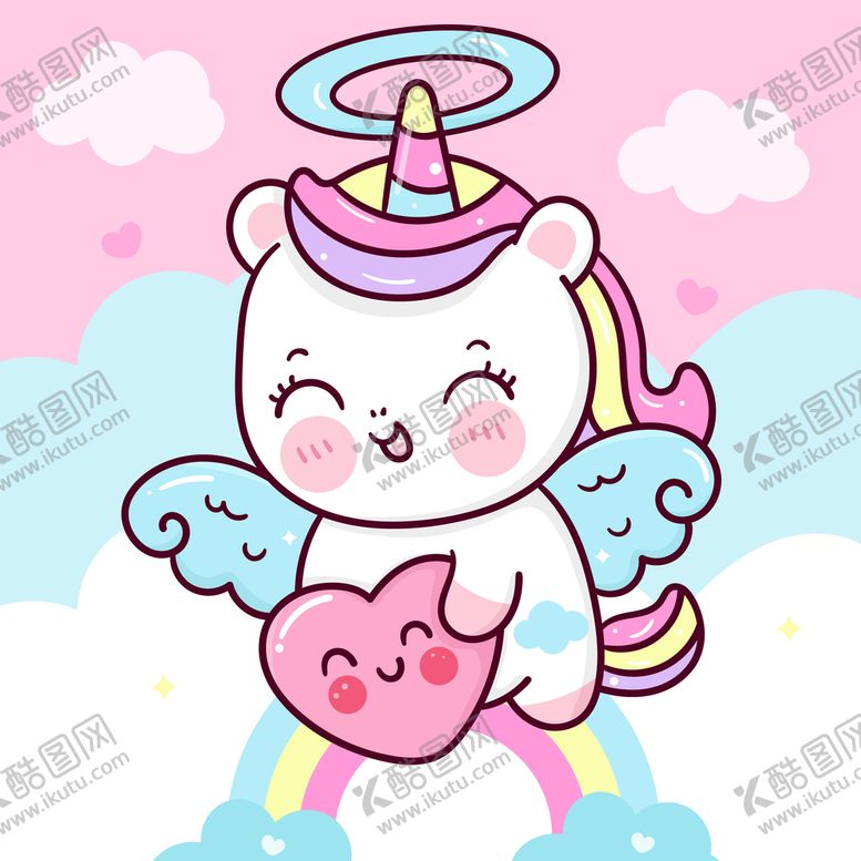 编号：38226110221119158251【酷图网】源文件下载-彩虹独角兽