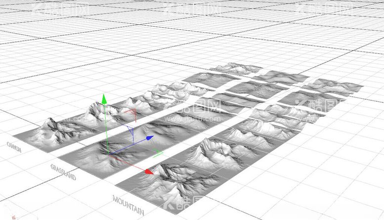 编号：41646512201515313861【酷图网】源文件下载-C4D模型山地
