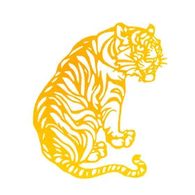 虎年剪纸图片展板贺卡请柬新春
