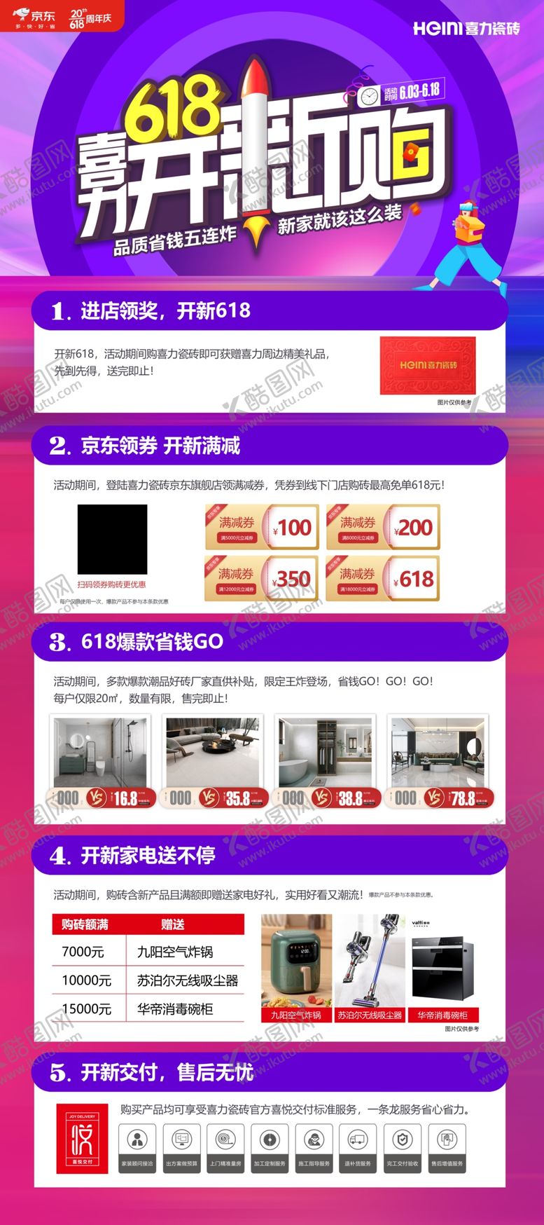 编号：16571906291730409253【酷图网】源文件下载-618开新购促销活动海报