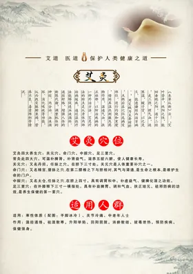 养生海报艾灸健康