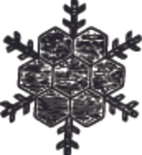 黑白手绘雪花