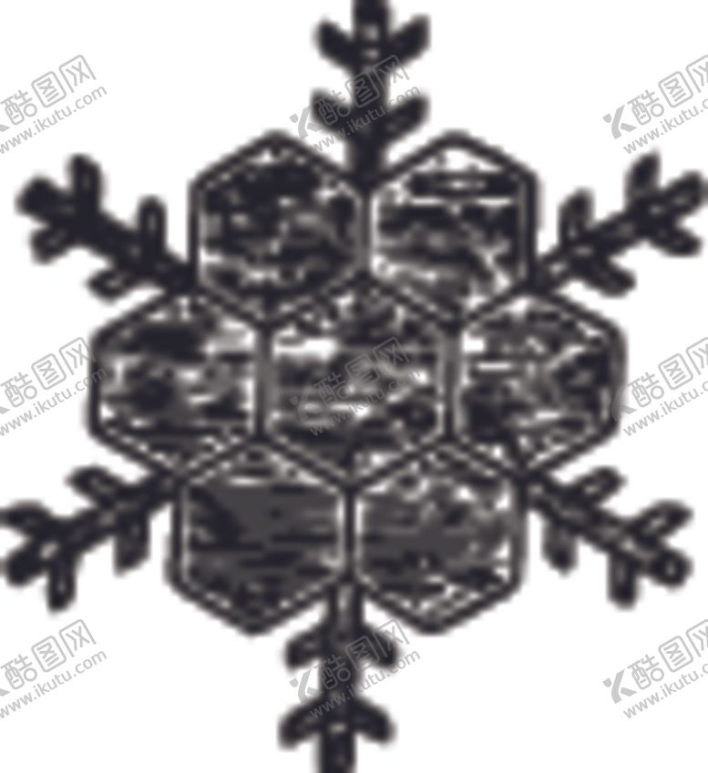 编号：28277005181848174740【酷图网】源文件下载-黑白手绘雪花