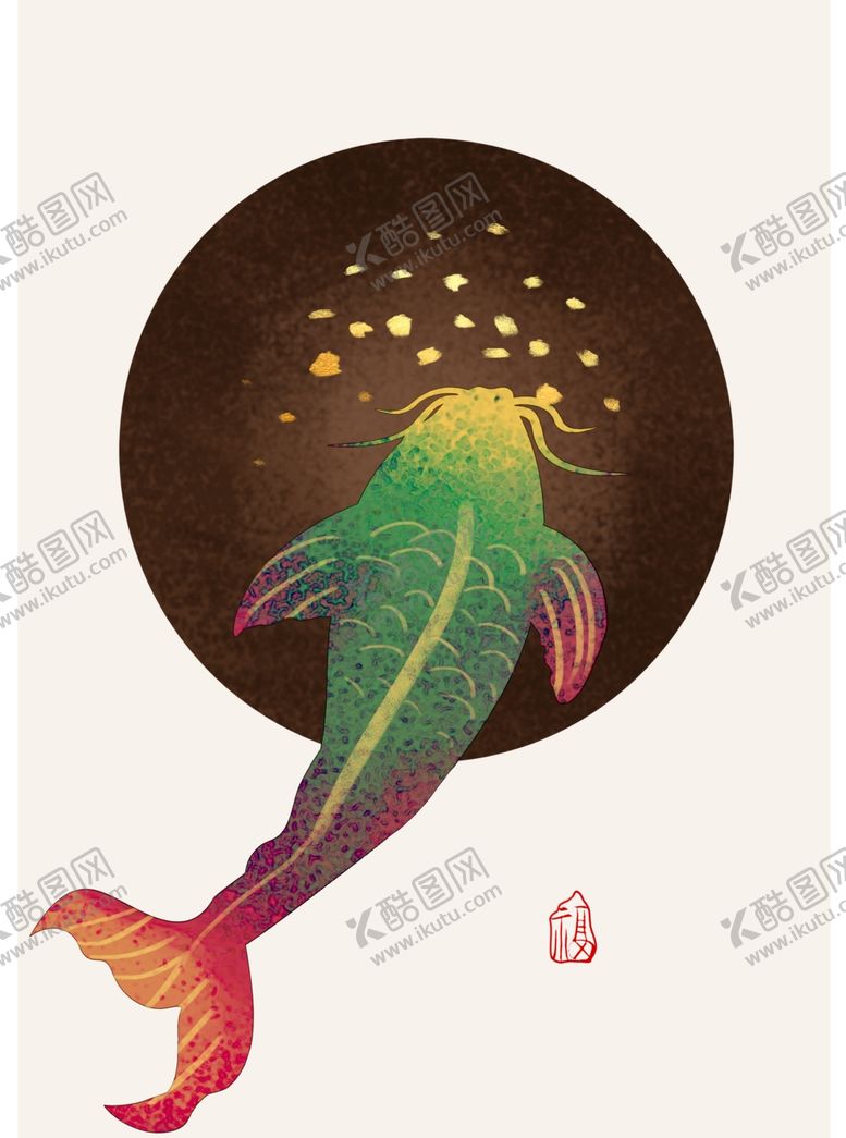 编号：98768709190821366958【酷图网】源文件下载-鲤鱼装饰画