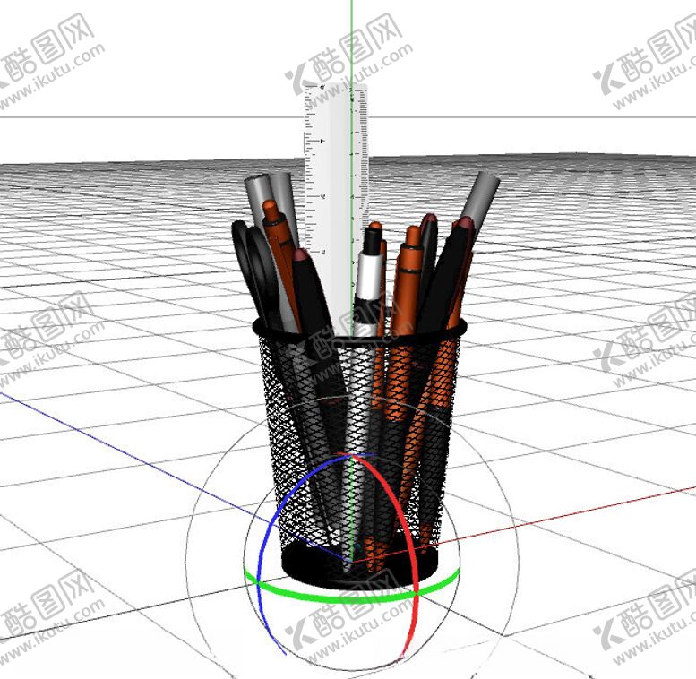 编号：36436002191411024189【酷图网】源文件下载-C4D模型笔筒