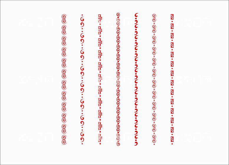 编号：89462211282257372808【酷图网】源文件下载-中式祥云分割线中国风