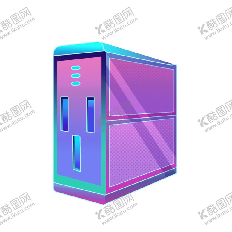 编号：42066506240825029107【酷图网】源文件下载-渐变卡通电脑元素