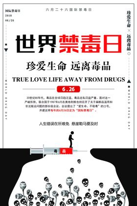 医疗世界禁毒日海报