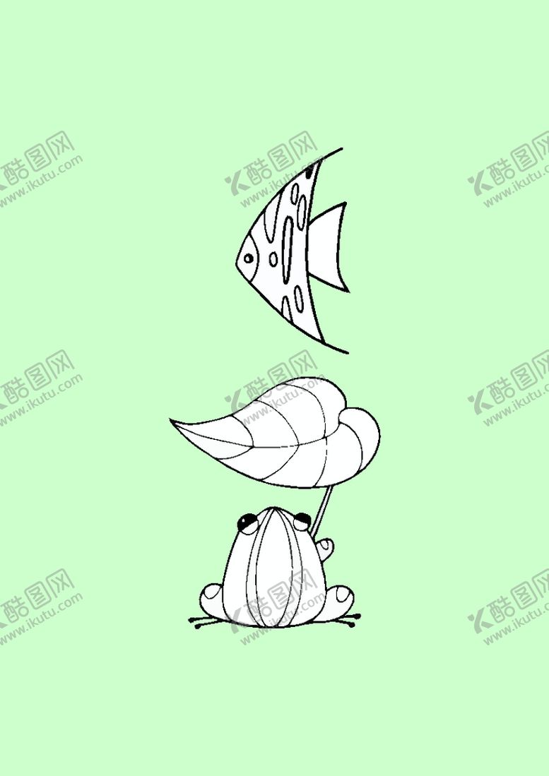 编号：95919611071031213957【酷图网】源文件下载-简笔画青蛙