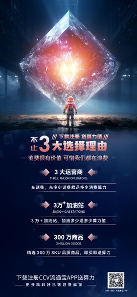 科技感区块链优势利益点海报