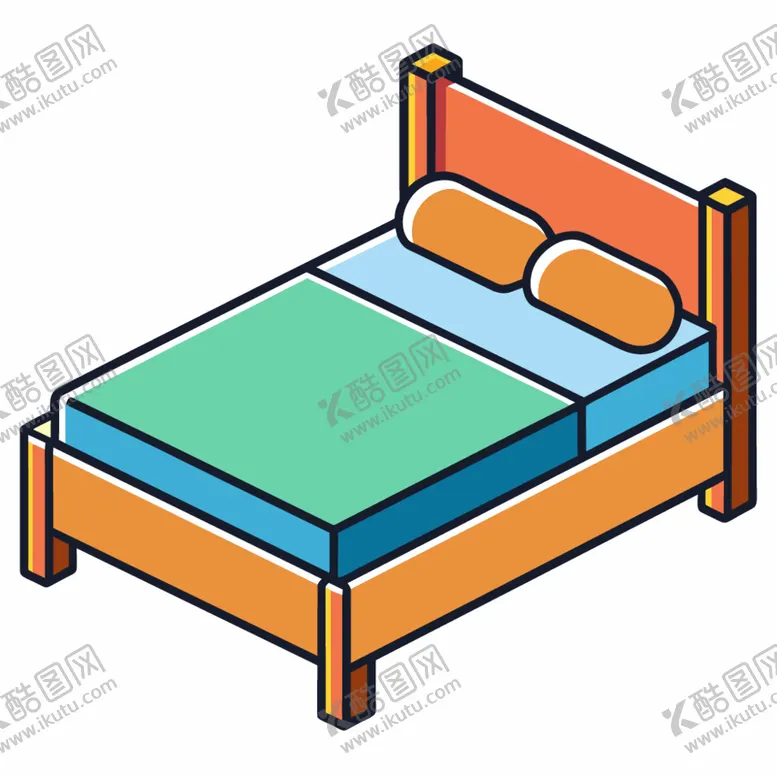 编号：25634301311419141518【酷图网】源文件下载-图标风格的床