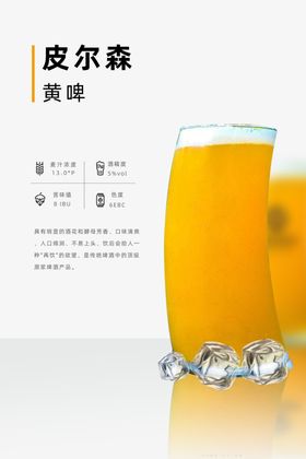 皮尔森精酿啤酒海报