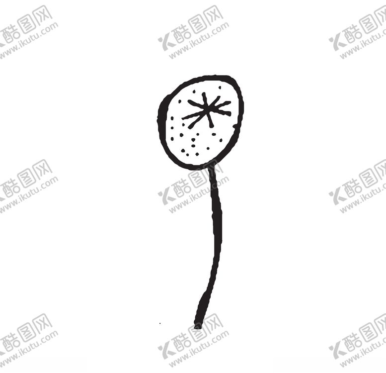 编号：25262810070719222487【酷图网】源文件下载-黑白涂鸦植物