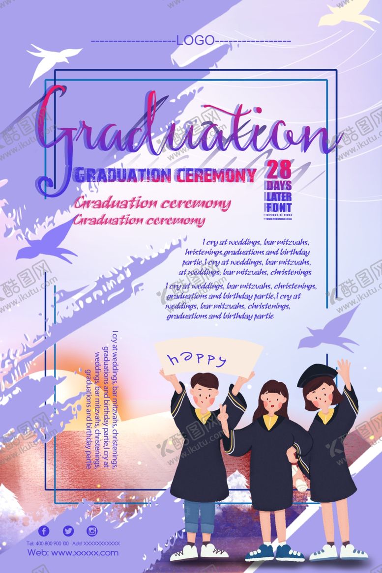 编号：38247709161308079390【酷图网】源文件下载-毕业海报