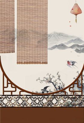 中国风古典水墨民俗古风装饰画