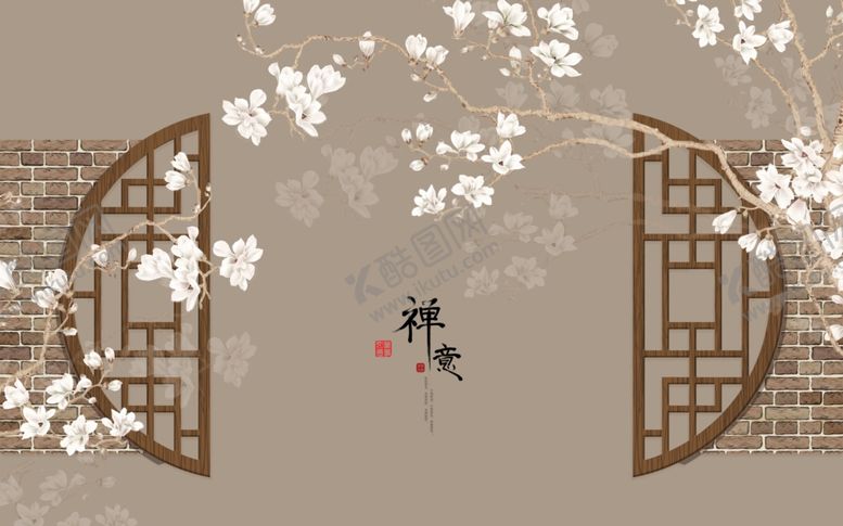 编号：64024404181649267212【酷图网】源文件下载-禅意工笔花鸟