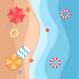 海滩顶视图