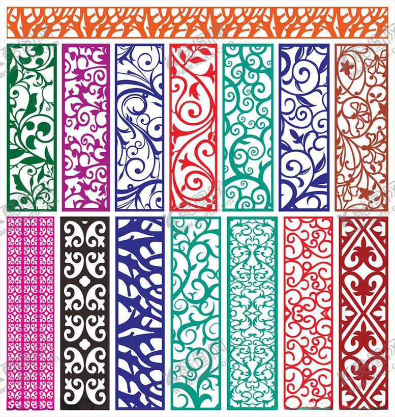 编号：54932410131219068097【酷图网】源文件下载-窗花镂空花纹屏风隔断雕花