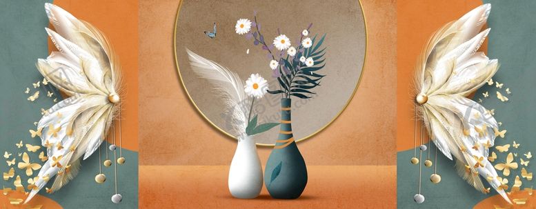 编号：54687909221721353802【酷图网】源文件下载-植物手绘插画装饰画