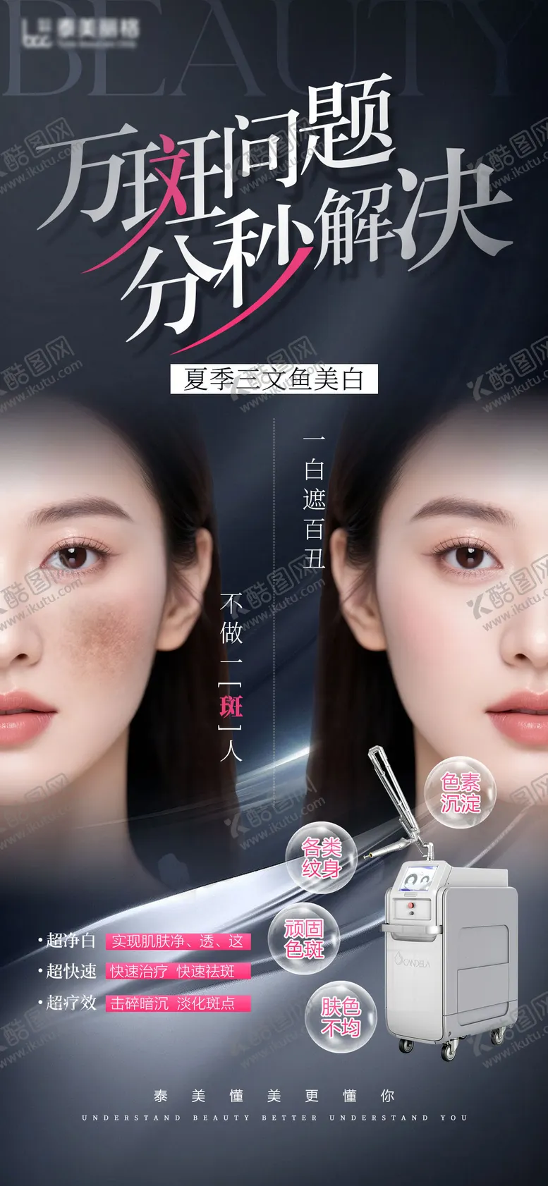 编号：28864406231549074644【酷图网】源文件下载-医美超皮秒产品海报
