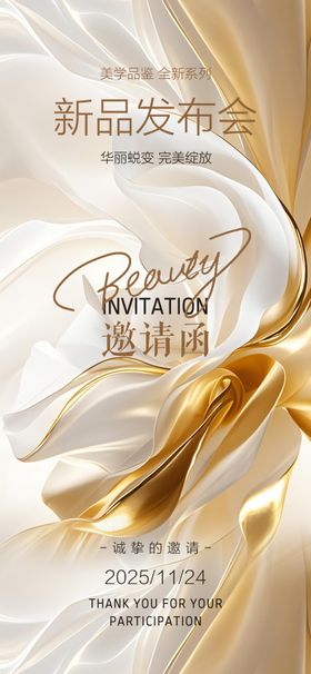 美学华丽蜕变邀请函新品发布会