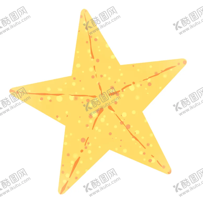 编号：45681210060115429634【酷图网】源文件下载-黄色沙滩海星