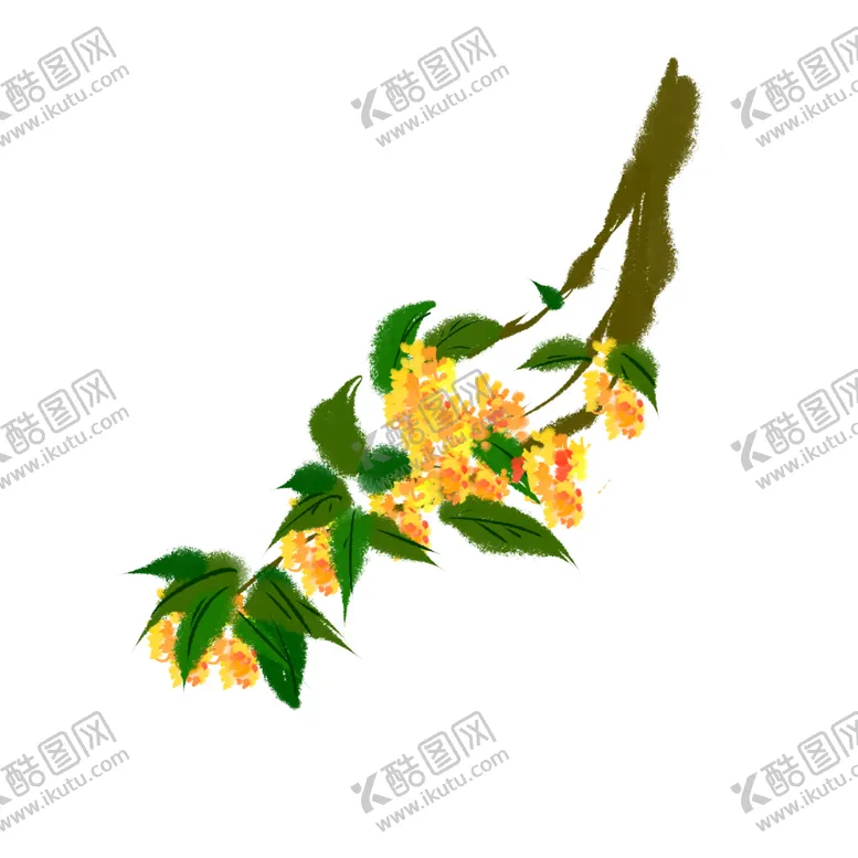 编号：56915002110507461706【酷图网】源文件下载-手绘桂花png免抠素材