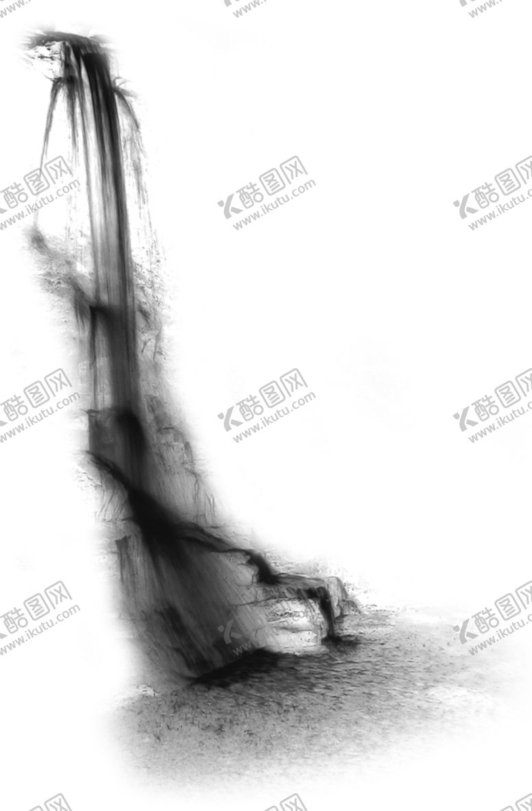 编号：32045810290842331024【酷图网】源文件下载-水墨瀑布流水
