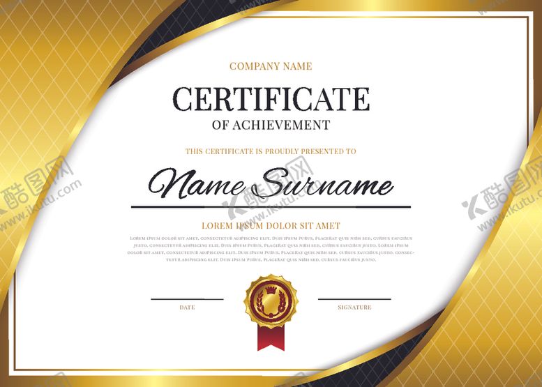 编号：24210809122043169463【酷图网】源文件下载-证书模板