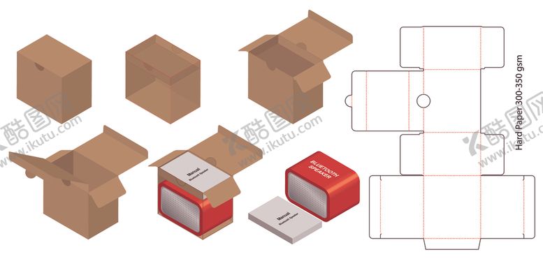 编号：56218309250843048836【酷图网】源文件下载-纸质包装盒刀模设计图