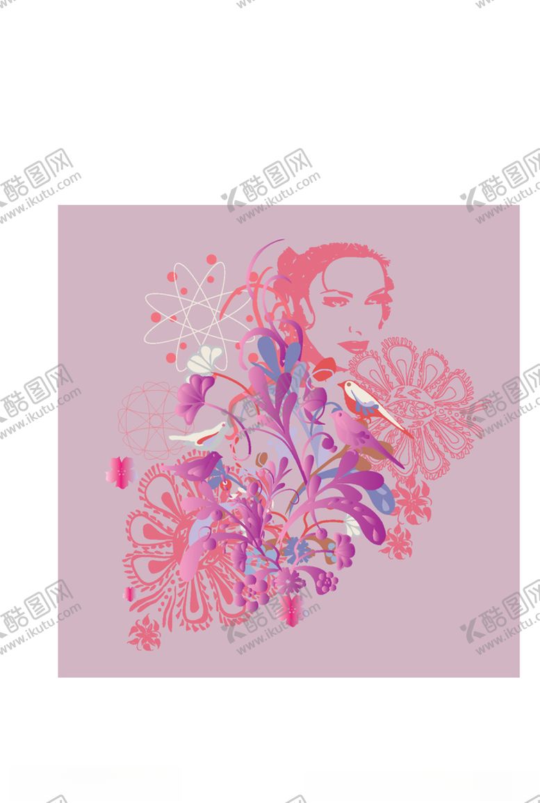 编号：52464410301519572776【酷图网】源文件下载-女装人物印花