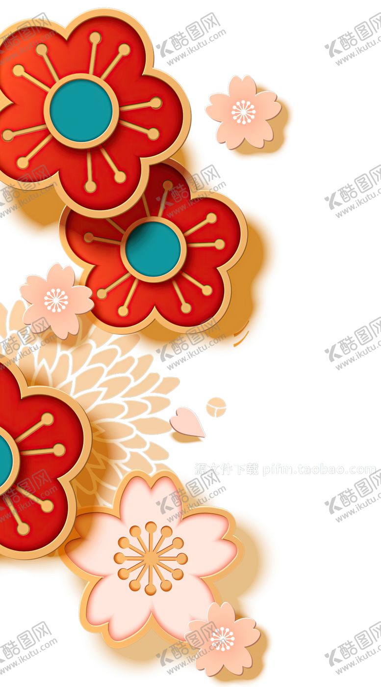 编号：82514005040702362264【酷图网】源文件下载-国潮花卉素材