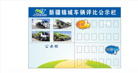 车辆评比公示栏