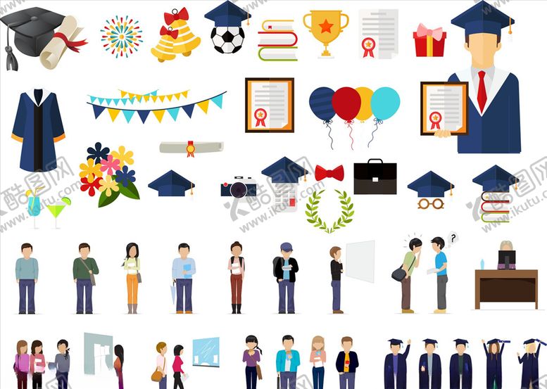 编号：22962509281321426520【酷图网】源文件下载-学生毕业学士服