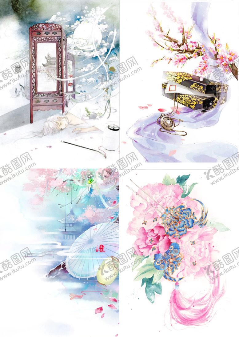 编号：50649810080328531512【酷图网】源文件下载-水彩古风